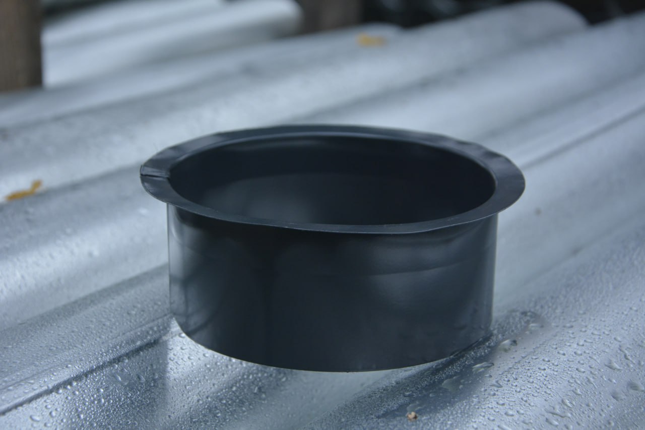 Воронка врезная 100мм RAL 7016 - фото 2